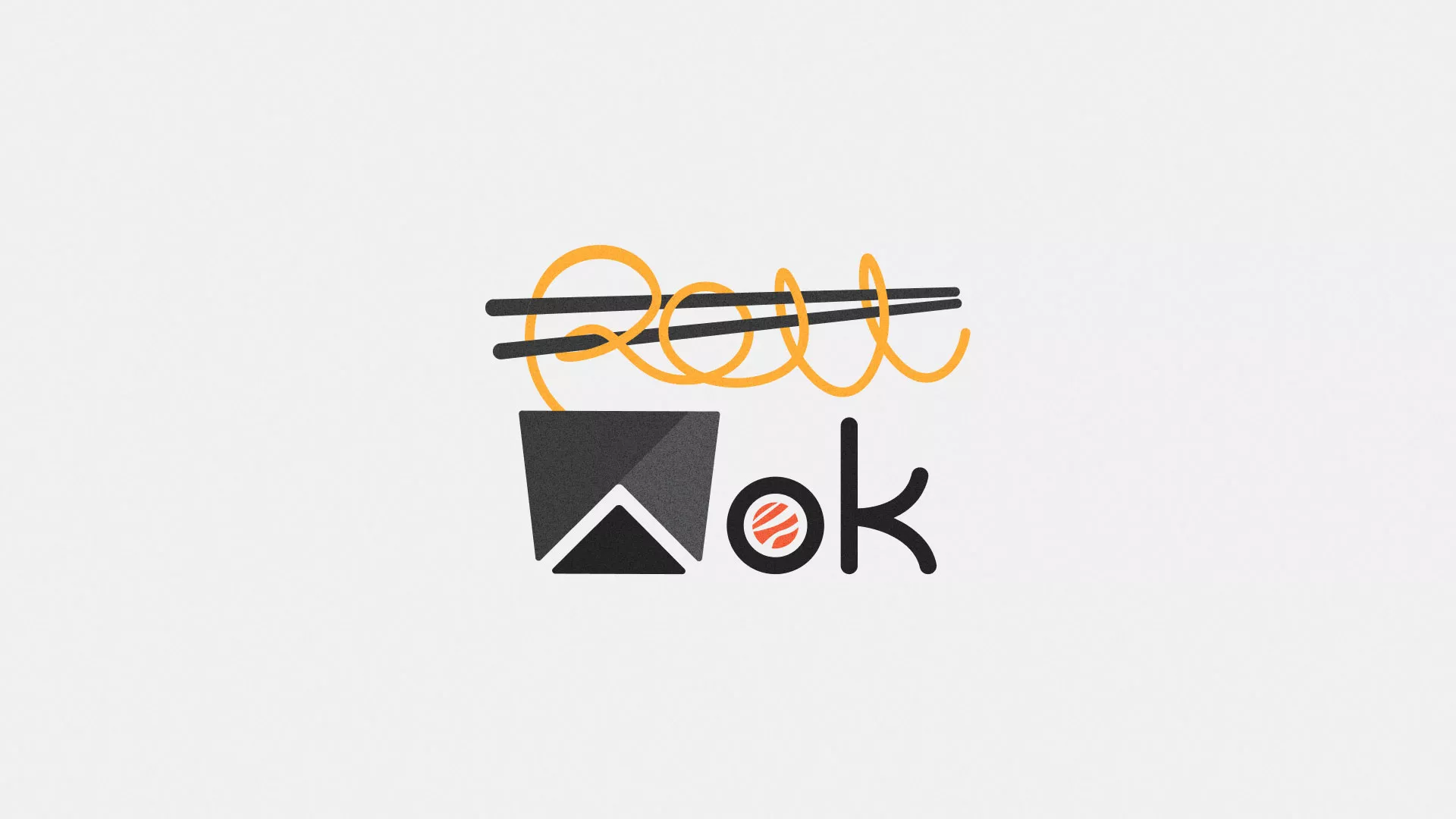 Разработка логотипа суши-бара «Roll Wok Club» в Саяногорске